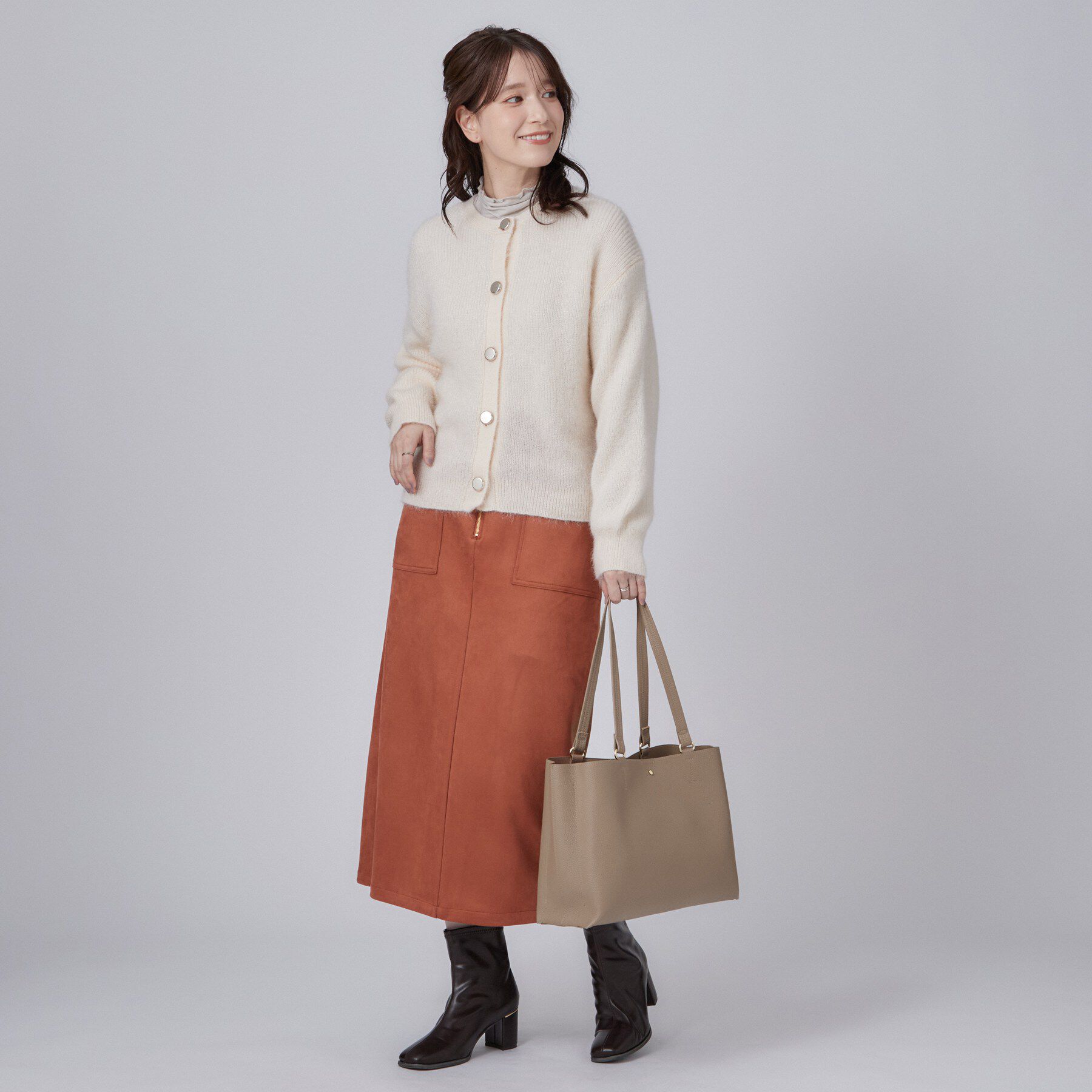 SHOO･LA･RUE「【軽量／A4】ふわっと軽いボックストートバッグ」|トートバッグ|