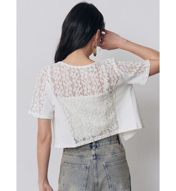 MURUA「レーシーアンサンブルトップス」|Tシャツ・カットソー|