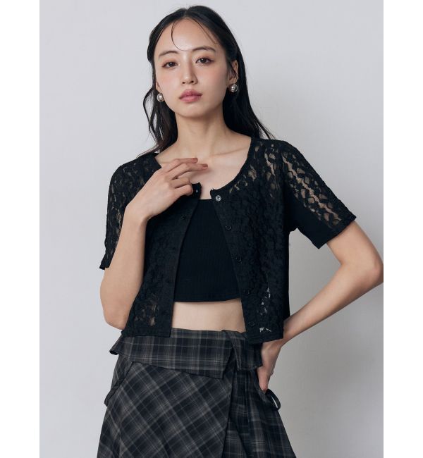 MURUA「レーシーアンサンブルトップス」|Tシャツ・カットソー|