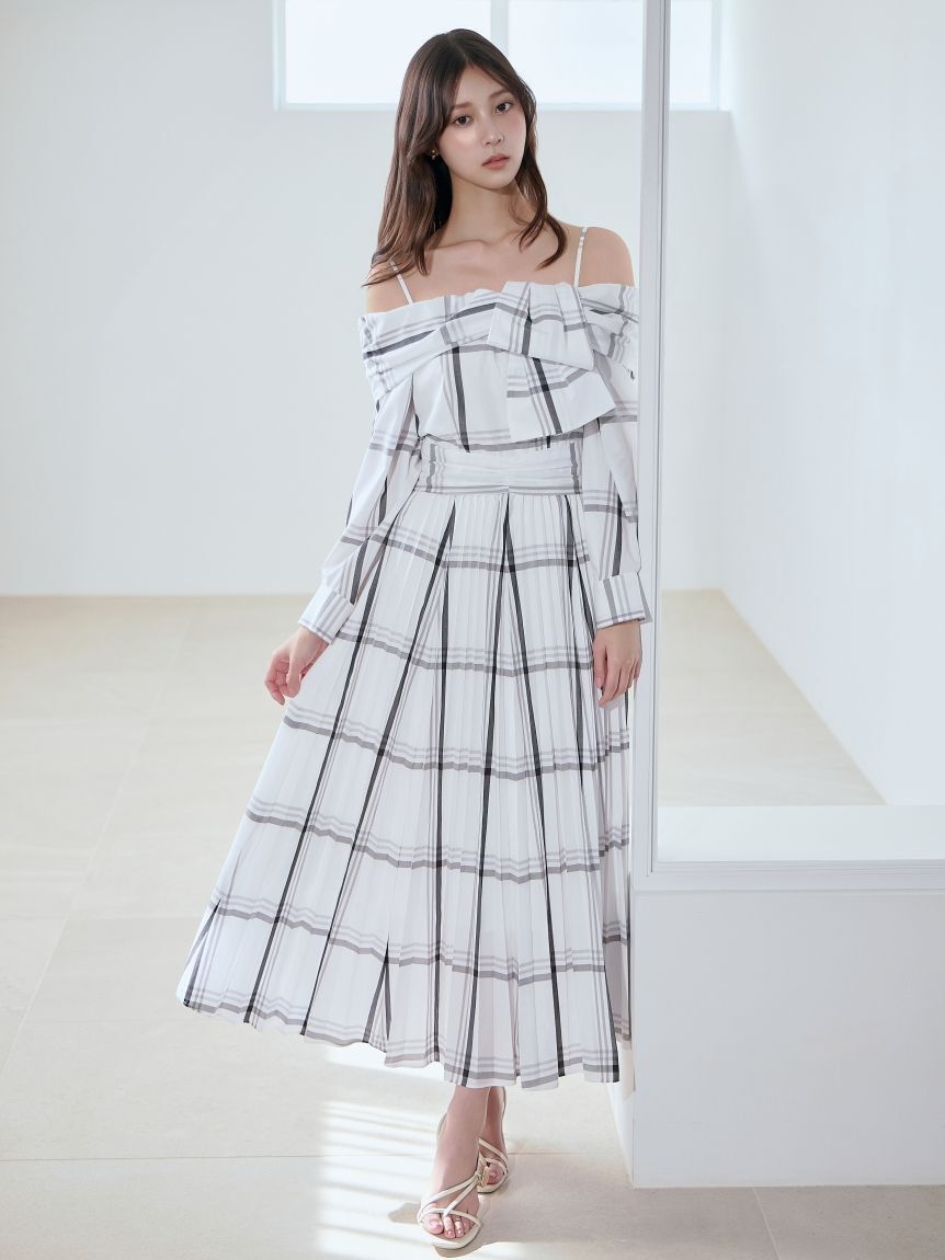 SNIDEL「ビッグリボンシャツワンピース」|ワンピース|