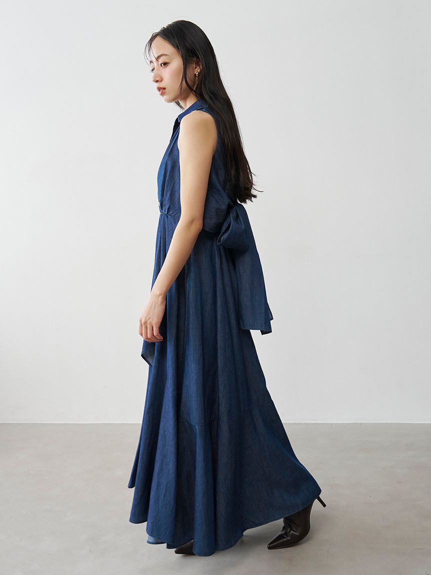 SNIDEL「バックオープンリボンワンピース」|ワンピース|
