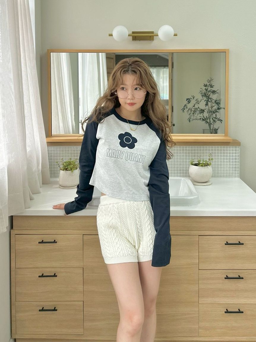 LILY BROWN「【LILY BROWN&times;MARY QUANT】デイジープリントラグランロンT」|Tシャツ・カットソー|