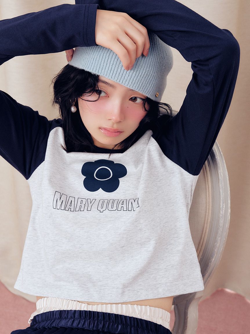 LILY BROWN「【LILY BROWN&times;MARY QUANT】デイジープリントラグランロンT」|Tシャツ・カットソー|GRY