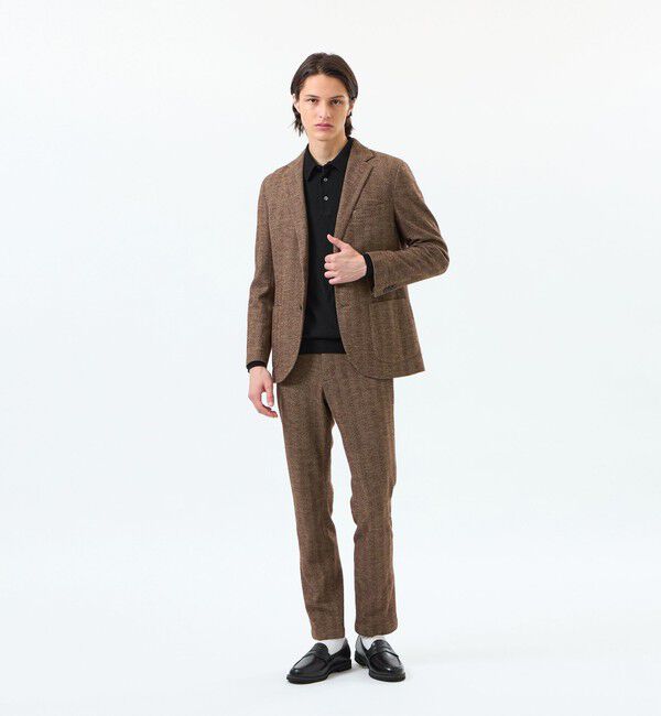 MACKINTOSH PHILOSOPHY「テーラードジャージー パンツ EMMETEXヘリンボン」|スラックス|