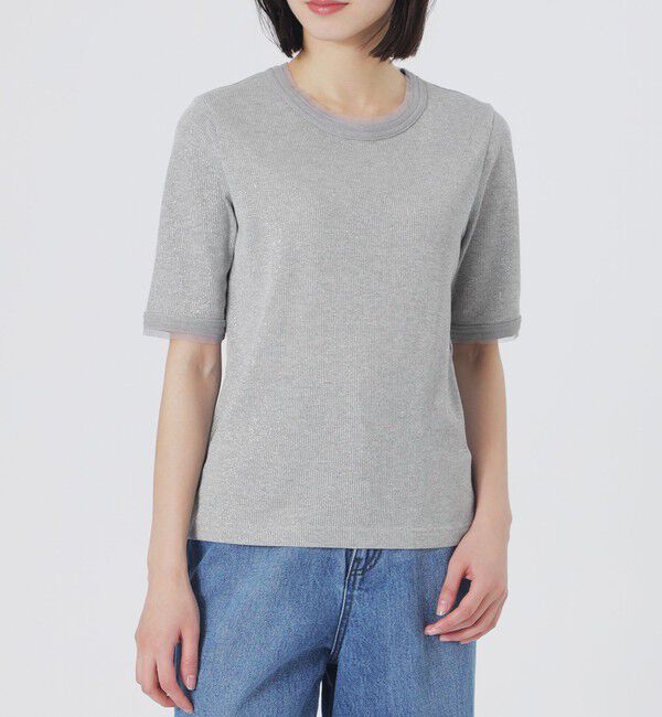  「ラメリブTシャツ」|Tシャツ・カットソー|