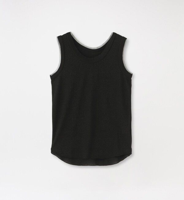  「ラメリブタンクトップ」|Tシャツ・カットソー|ブラック