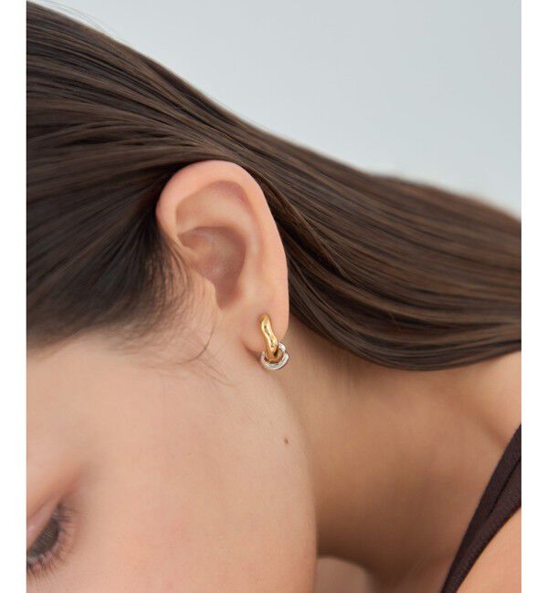 ete「[ONLINE Limited] ニュアンス チャーム ハグピアス」|ピアス|