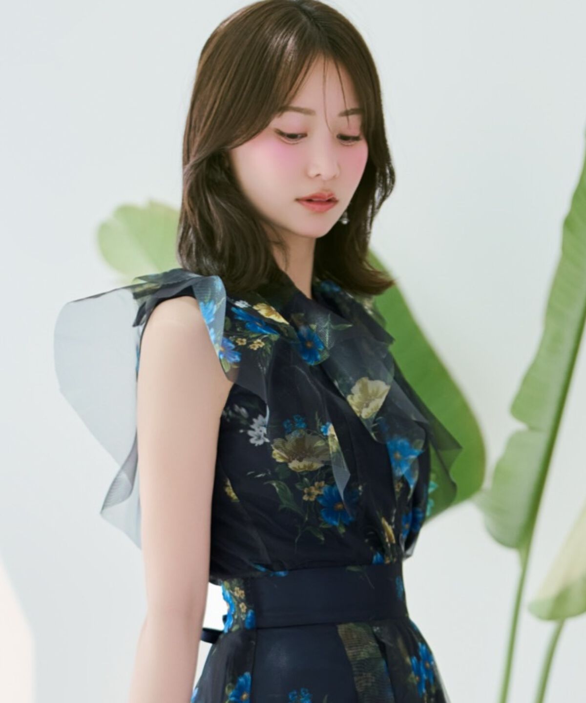 WILLSELECTION「フラワーメッシュラッフルブラウス」|シャツ・ブラウス|