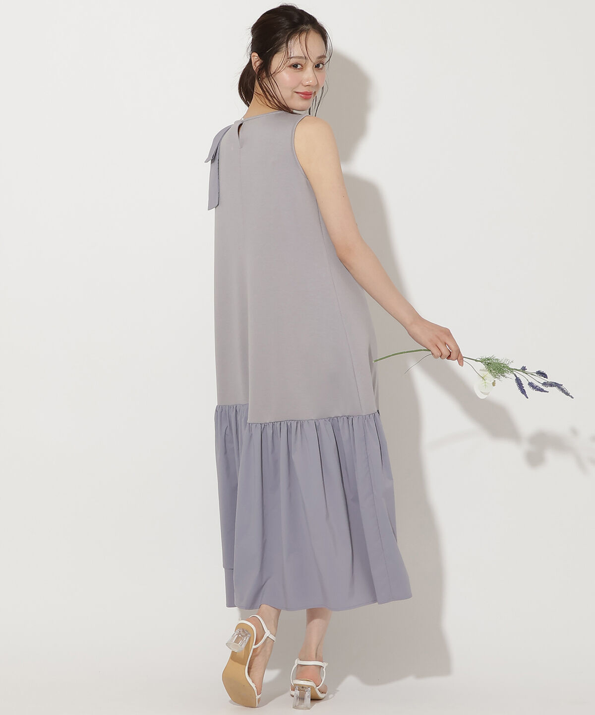 WILLSELECTION「ショルダーリボンヘムフレアワンピース」|ワンピース|