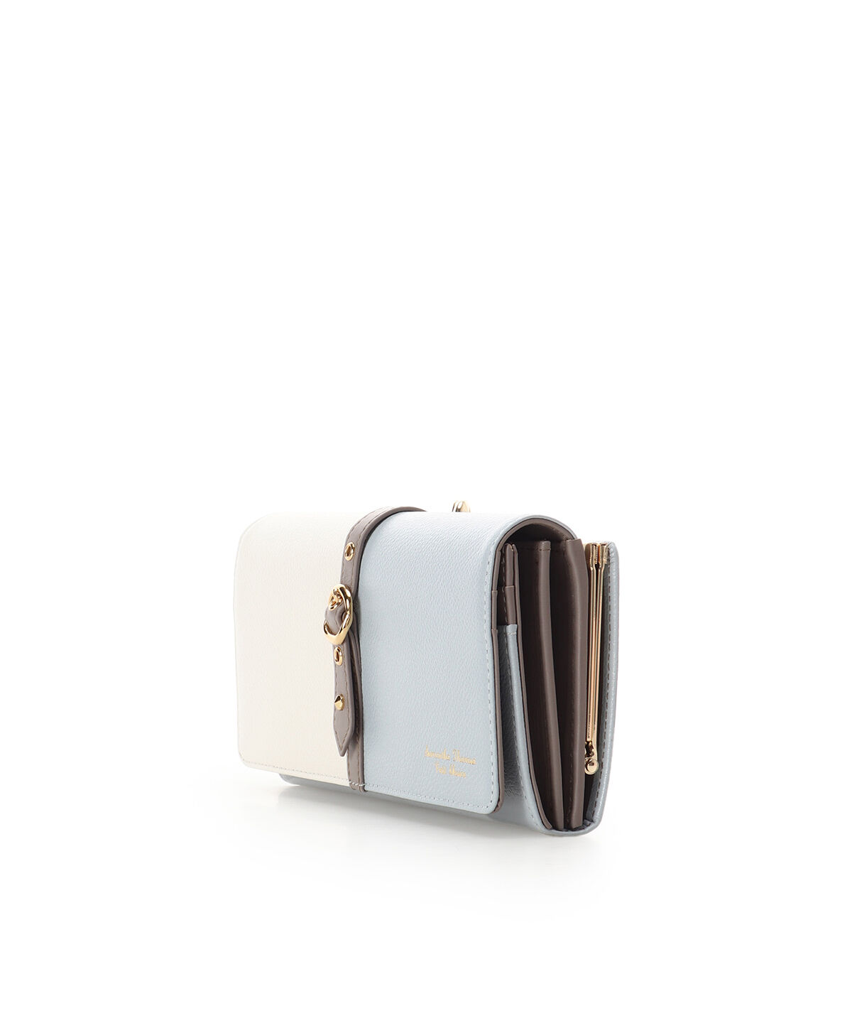 Samantha Thavasa Petit Choice「バイカラーフロントベルト 長財布」|財布|