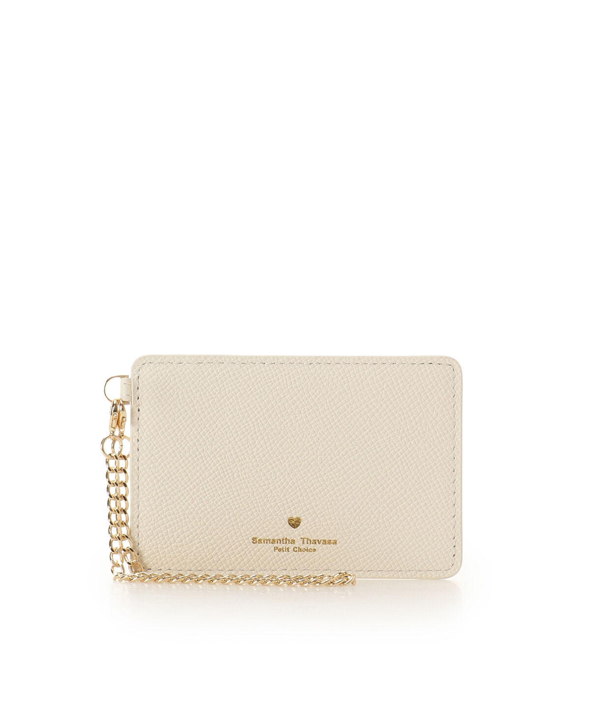 Samantha Thavasa Petit Choice「シンプルハート パスケース」|定期入れ|オフホワイト