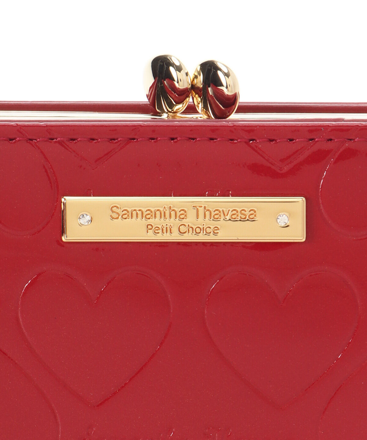 Samantha Thavasa Petit Choice「エナメルハート型押し 口金折財布」|財布|