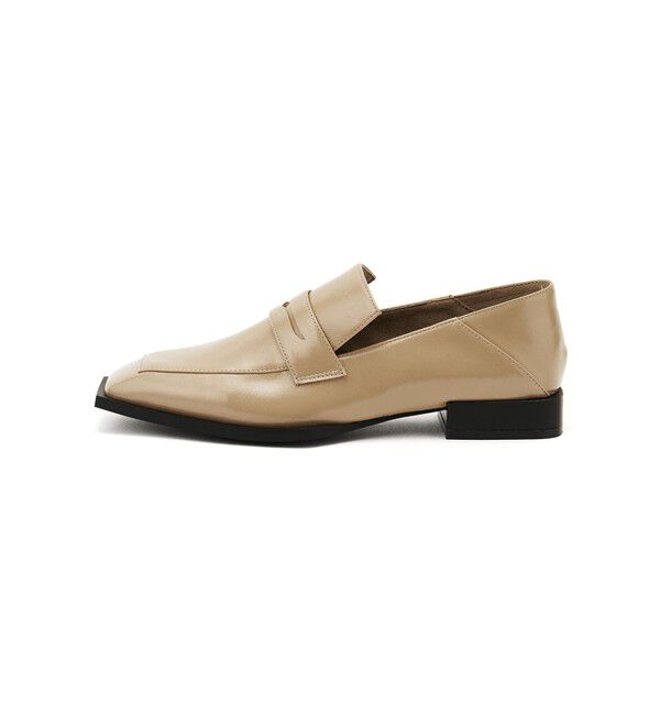 ODETTE E ODILE「＜SY＞スクエアソフトローファー フラット20●&uarr;」|ローファー|BEIGE