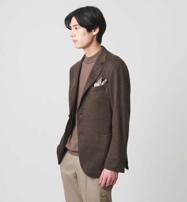 UNITED ARROWS「ソフト カノコ シングル 2ボタン テーラードジャケット COMFORT EASY‐MODEL」|テーラードジャケット|DK.BROWN