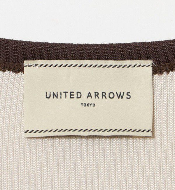 UNITED ARROWS「リブ バイカラーパイピング ショートスリーブ Tシャツ」|Tシャツ・カットソー|