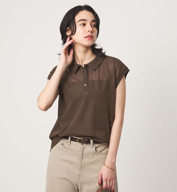 UNITED ARROWS green label relaxing「シアー メッシュ ポロカットソー」|Tシャツ・カットソー|