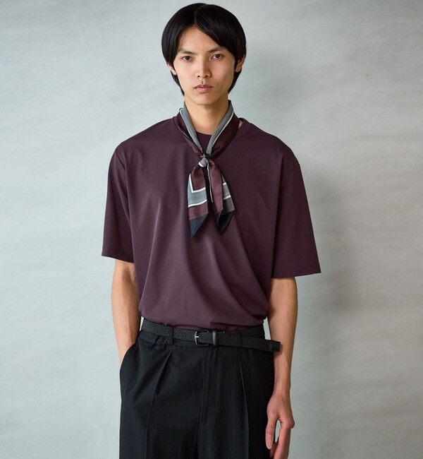 UNITED ARROWS green label relaxing「アイスコットン カノコ クルーネック カットソー -接触冷感-」|Tシャツ・カットソー|WINE