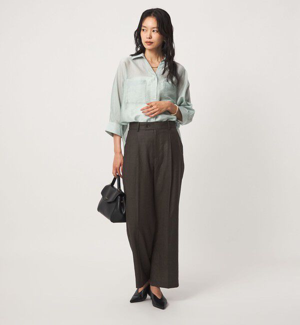 UNITED ARROWS green label relaxing「［size SHORT/TALLあり］トリアセ ストレート パンツ UVカット 通気性」|スラックス|
