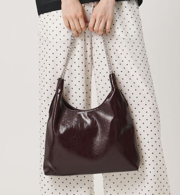 BEAUTY&YOUTH UNITED ARROWS「レザーライク チェーン ショルダーバッグ」|ショルダー・メッセンジャー|WINE