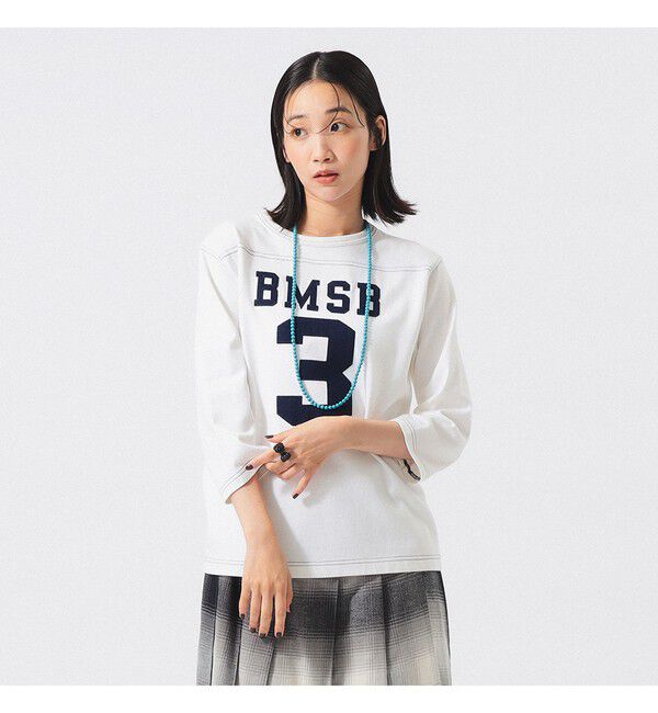 BEAMSBOY「テンジク フットボール 3/4 Tシャツ」|Tシャツ・カットソー|