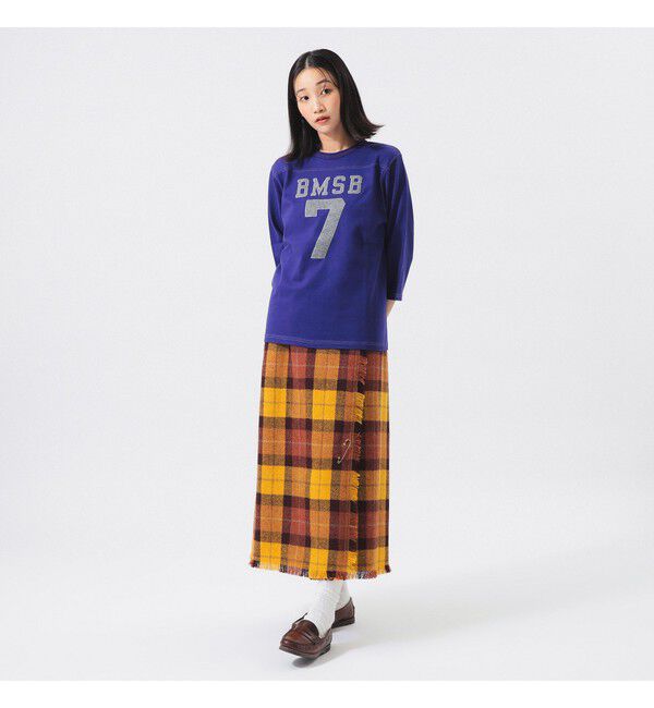 BEAMSBOY「テンジク フットボール 3/4 Tシャツ」|Tシャツ・カットソー|
