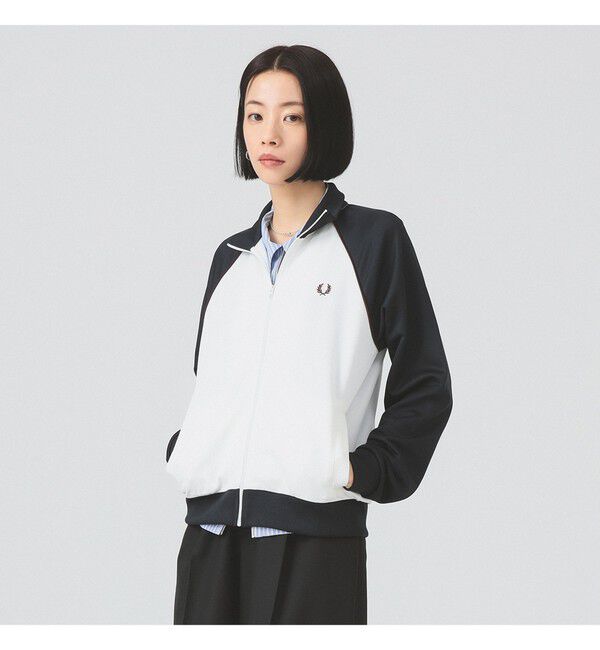 Ray BEAMS 「【別注】FRED PERRY / カラー ブロック トラック ジャケット」|スウェット・ジャージ|NAVY