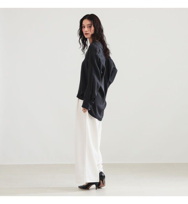 Demi-Luxe BEAMS 「キュプラ Vネック プルオーバーシャツ」|シャツ・ブラウス|