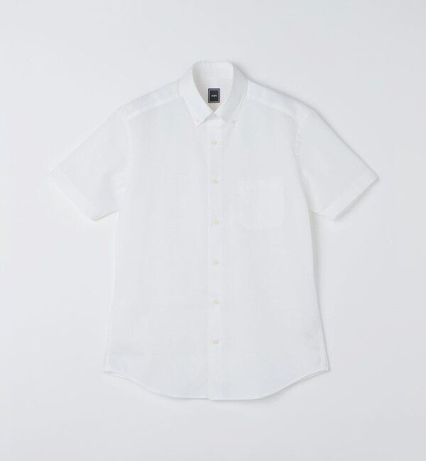 SHIPS「SHIPS:〈接触冷感〉ICE COTTON ワッフル ボタンダウン 半袖 シャツ」|シャツ・ブラウス|