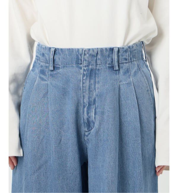 SLOBE IENA「《4サイズ展開/追加3》LEDENIM TUCK TROUSERデニム」|デニム|