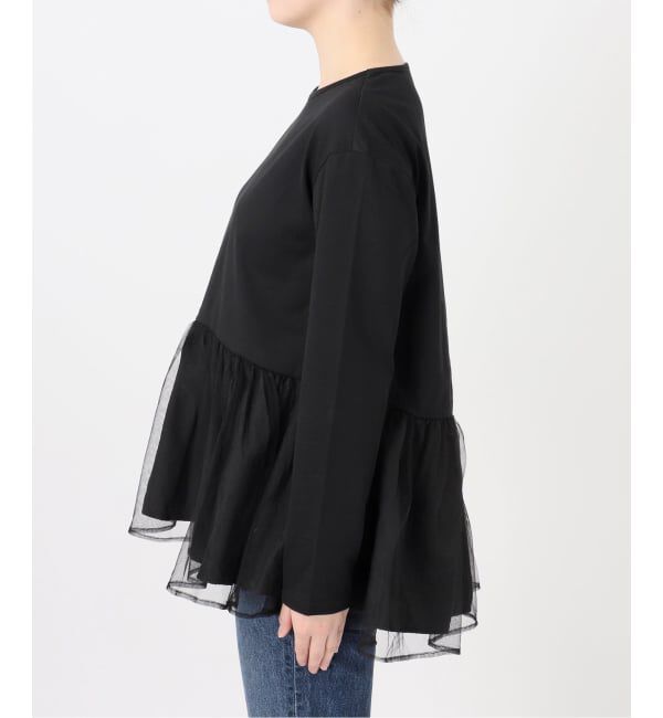 Spick and Span「《一部店舗+WEB限定》チュールコンビフレアプルオーバー」|Tシャツ・カットソー|