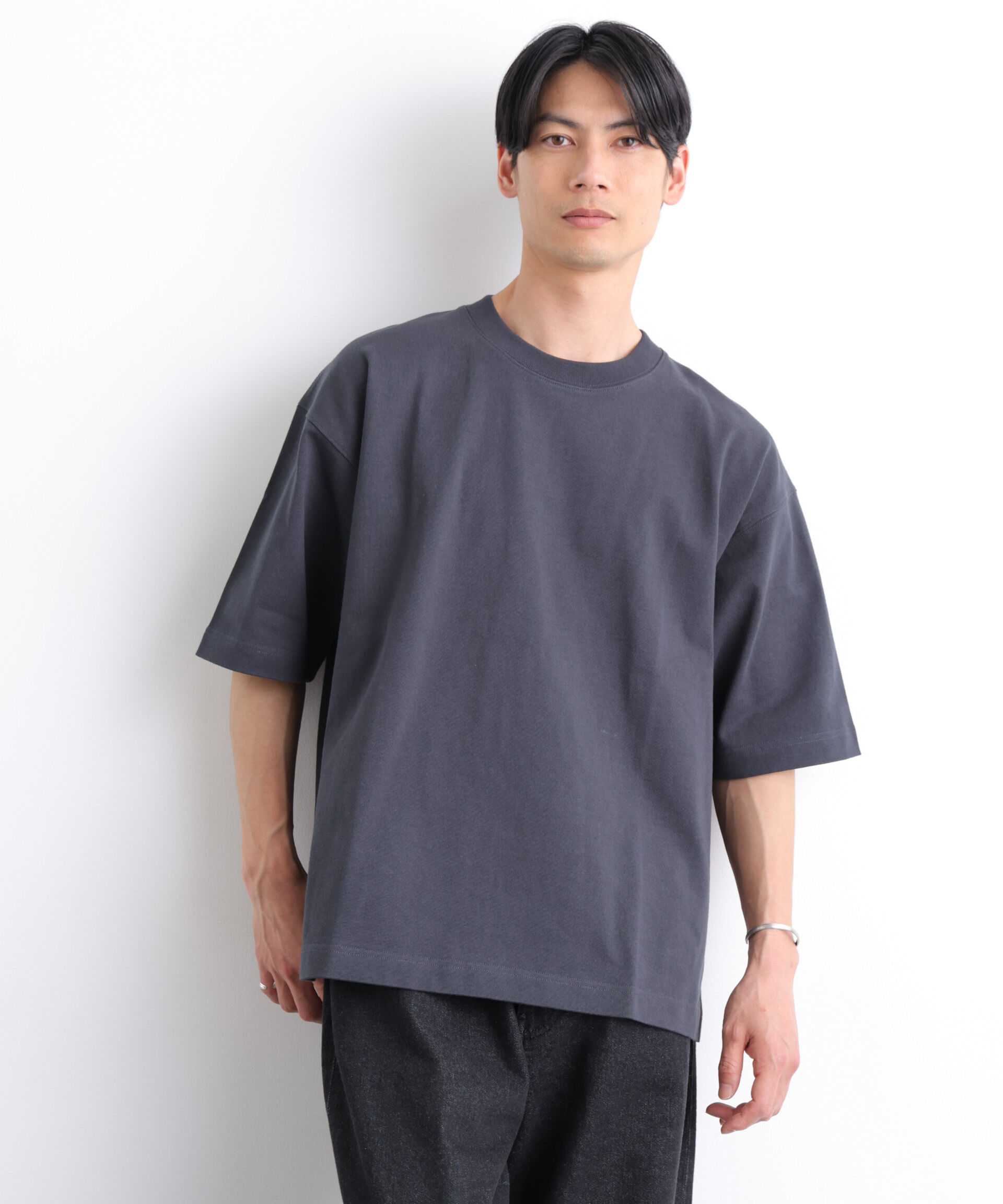 NANO universe「ヘビーウェイトTシャツ 半袖」|Tシャツ・カットソー|スミクロ1