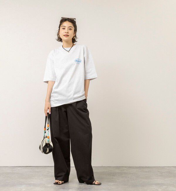 MAQWEL「【MAQWEL/マクウェル】ウォッシャブル Maqwel Earth ワイドボディプリントTシャツ」|Tシャツ・カットソー|