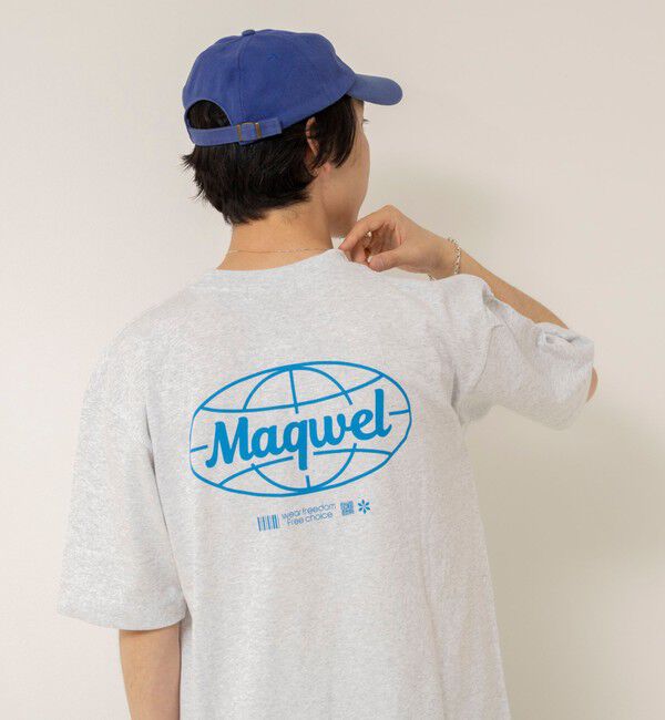 MAQWEL「【MAQWEL/マクウェル】ウォッシャブル Maqwel Earth ワイドボディプリントTシャツ」|Tシャツ・カットソー|