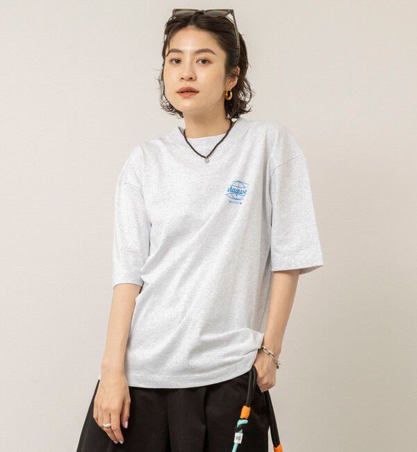 MAQWEL「【MAQWEL/マクウェル】ウォッシャブル Maqwel Earth ワイドボディプリントTシャツ」|Tシャツ・カットソー|