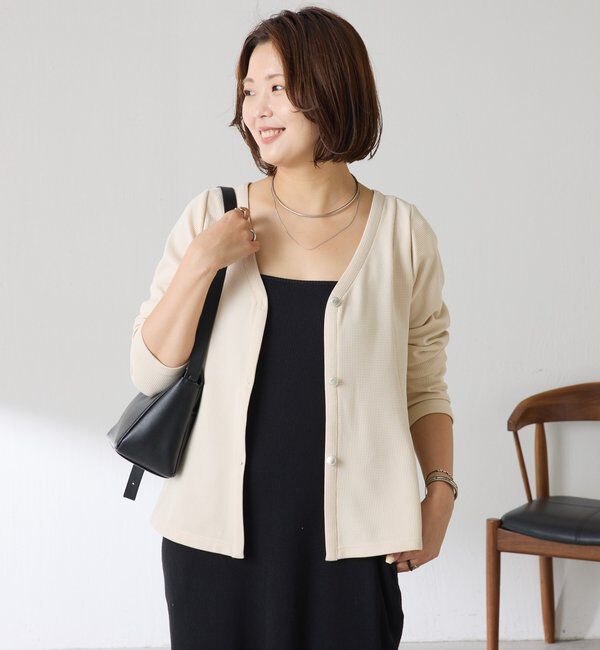  「【再販売決定!】《Matsushita企画》ワッフルペプラムカットソー」|Tシャツ・カットソー|アイボリー