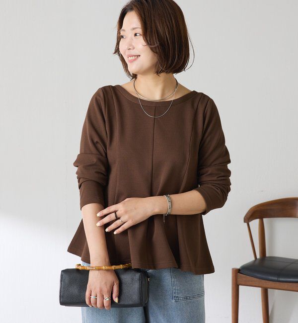  「【再販売決定!】《Matsushita企画》ワッフルペプラムカットソー」|Tシャツ・カットソー|