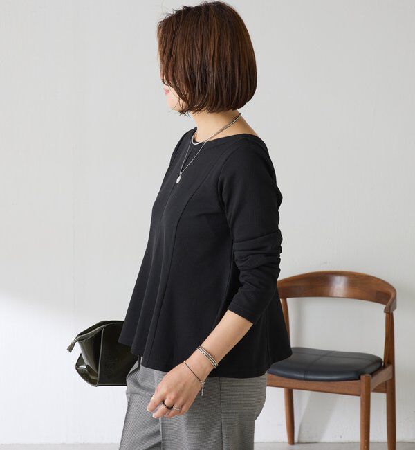  「【再販売決定!】《Matsushita企画》ワッフルペプラムカットソー」|Tシャツ・カットソー|