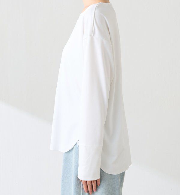  「【ブラウス見え】ライトサテンダンボールプルオーバー」|Tシャツ・カットソー|