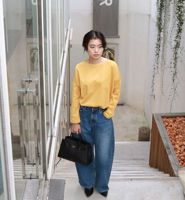 Rouge vif「【一部店舗限定】エコポリコット天竺プルオーバー/ ロングスリーブTシャツ」|Tシャツ・カットソー|