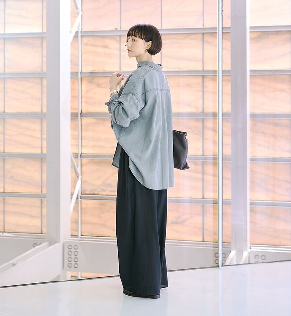 Rouge vif「【定番人気 / 2026AW】デニムオーバーサイズシャツ」|シャツ・ブラウス|