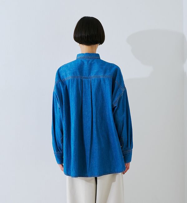 Rouge vif「【定番人気 / 2026AW】デニムオーバーサイズシャツ」|シャツ・ブラウス|