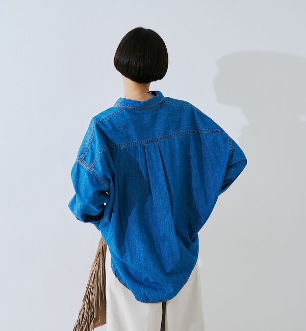 Rouge vif「【定番人気 / 2026AW】デニムオーバーサイズシャツ」|シャツ・ブラウス|