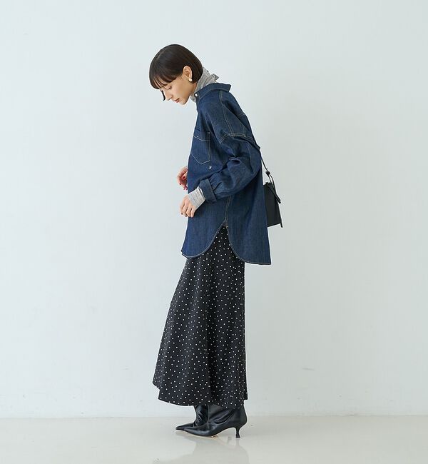 Rouge vif「【定番人気 / 2026AW】デニムオーバーサイズシャツ」|シャツ・ブラウス|