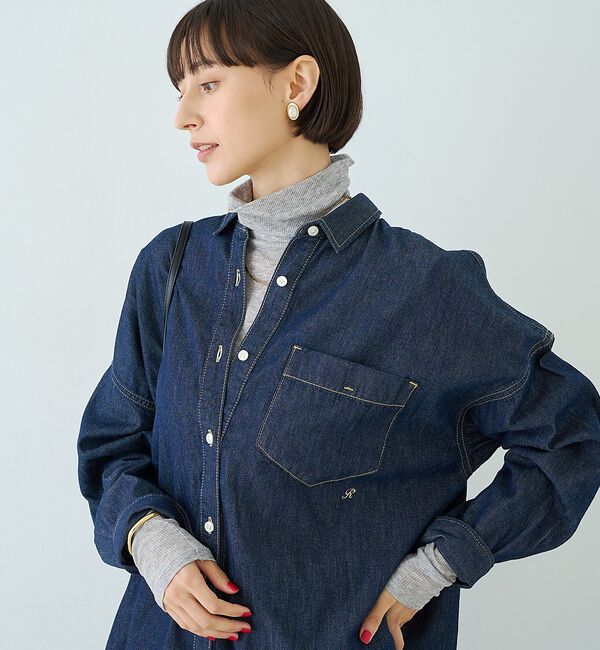 Rouge vif「【定番人気 / 2026AW】デニムオーバーサイズシャツ」|シャツ・ブラウス|