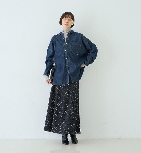 Rouge vif「【定番人気 / 2026AW】デニムオーバーサイズシャツ」|シャツ・ブラウス|