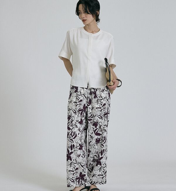 qualite「【大人の柄パンツ】ボタニカルプリントパンツ」|その他|