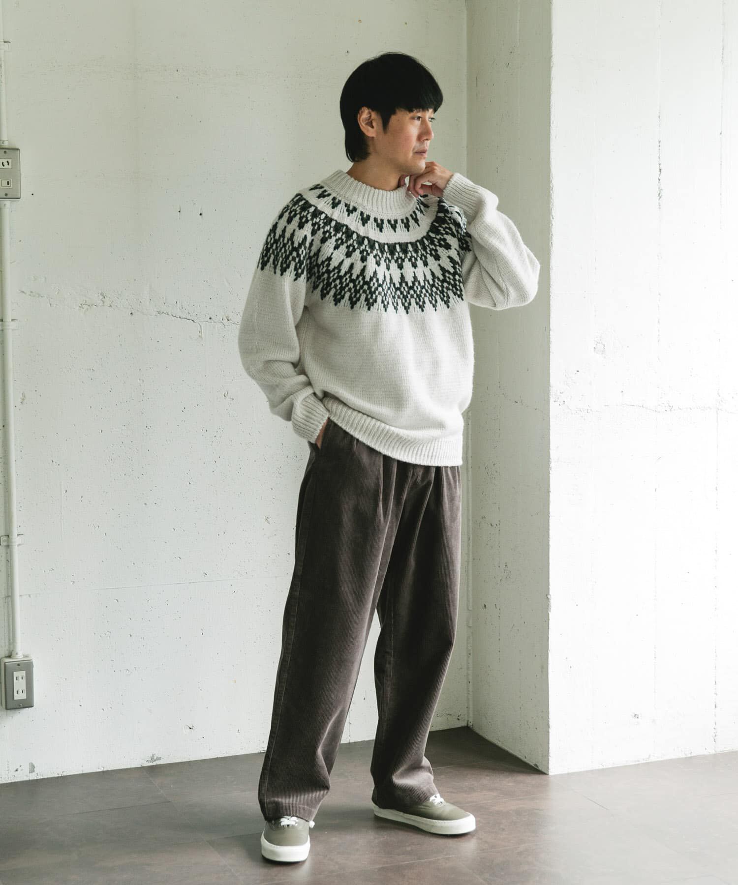 URBAN RESEARCH DOORS「求心柄モックネックニット」|ニット・セーター|
