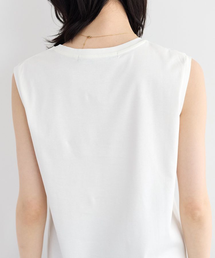 YECCA VECCA「コットンスムースノースリーブトップス」|Tシャツ・カットソー|