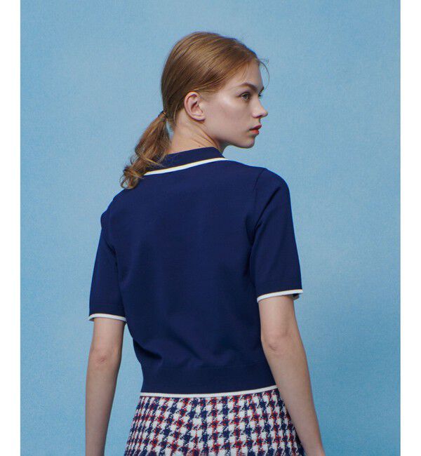 LOULOU WILLOUGHBY「【LOULOU WILLOUGHBY】CHERRY ビジューポロ」|ポロシャツ|