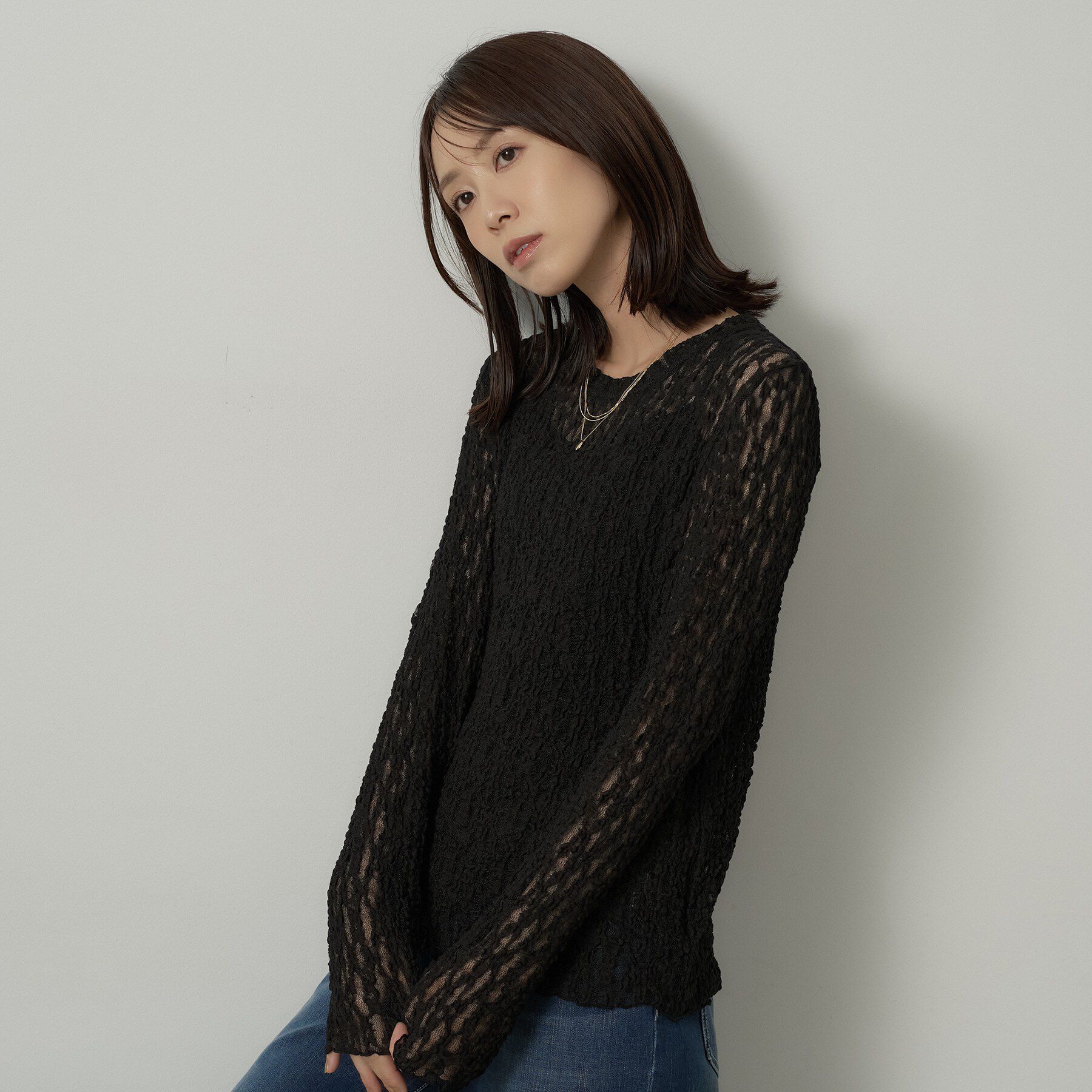 UNTITLED「【羽織りのインナーに】レースプルオーバー」|Tシャツ・カットソー|